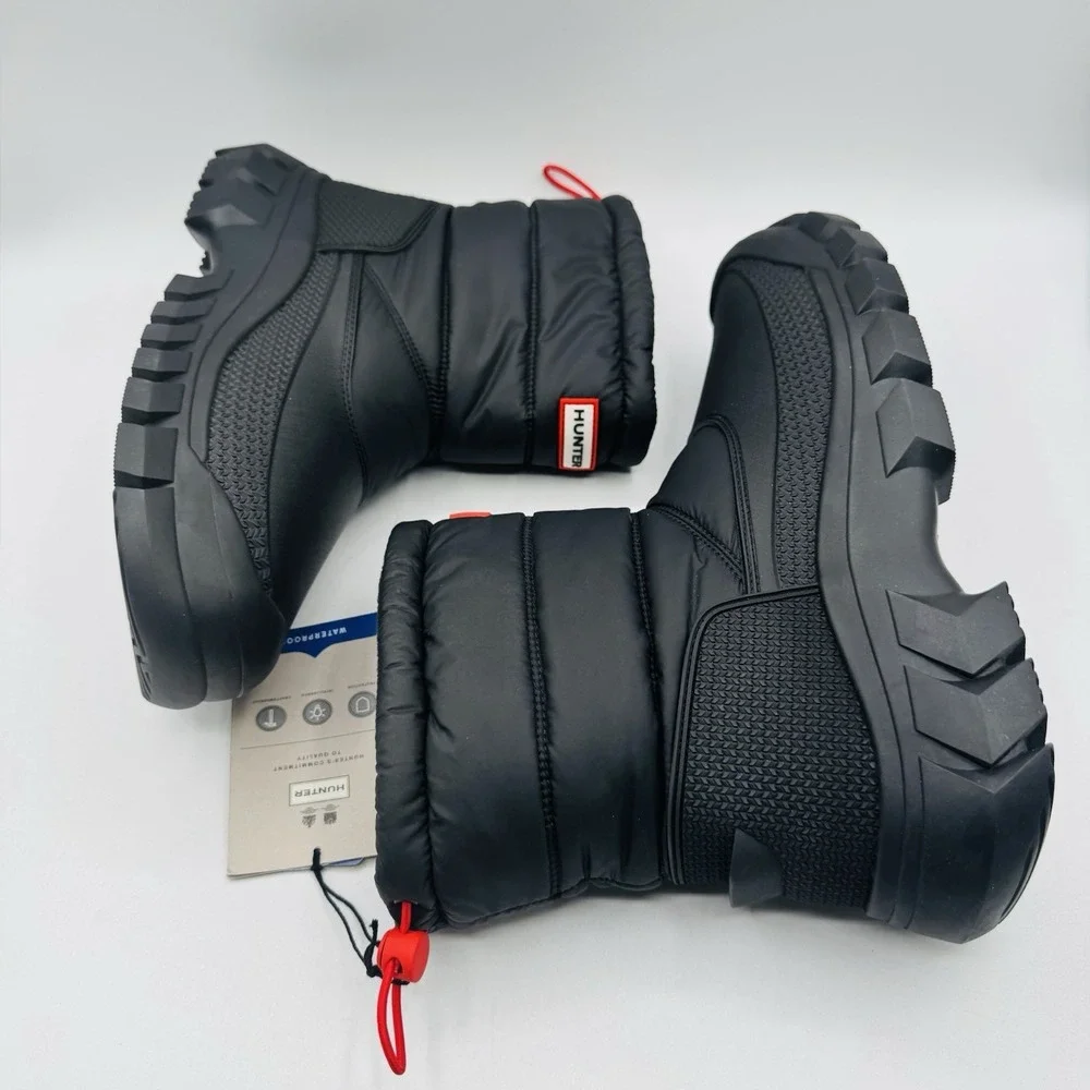 Hunter Intrepid Insulated Boots Men's Size 9‎ Black Nylon Rubber